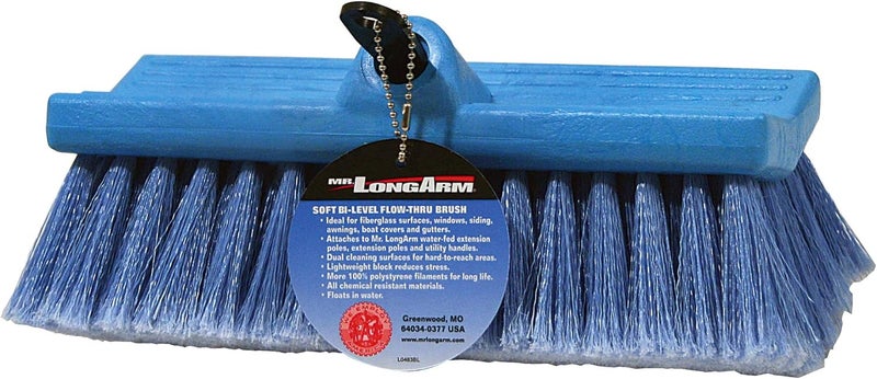 Mr. Long Arm , Inc. 0483M Bi-Level Flow-Thru Soft Brush, Blue - Image 1